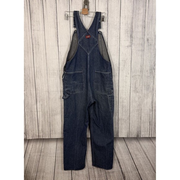 Dickies Men's W40 x L30 Blue Workwear Wide Leg Carpenter Utility Bib Overall - Picture 4 of 8